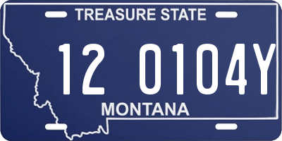 MT license plate 120104Y