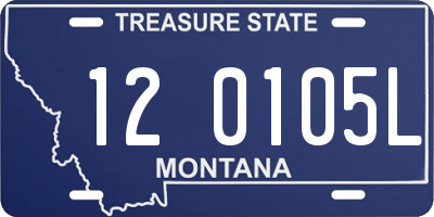 MT license plate 120105L