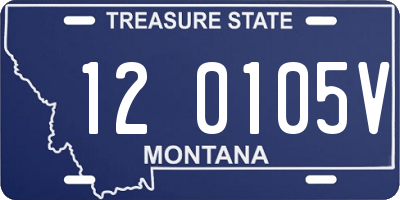 MT license plate 120105V