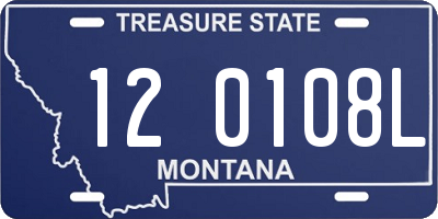 MT license plate 120108L
