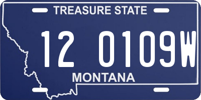 MT license plate 120109W