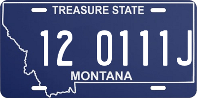 MT license plate 120111J