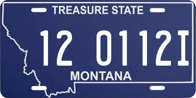 MT license plate 120112I