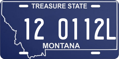 MT license plate 120112L