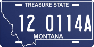 MT license plate 120114A