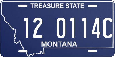 MT license plate 120114C