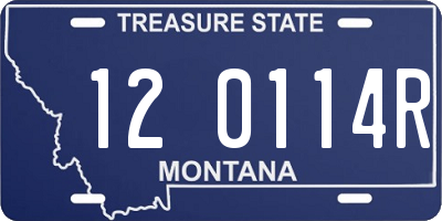 MT license plate 120114R