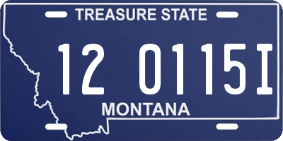 MT license plate 120115I