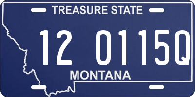 MT license plate 120115Q