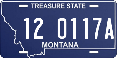 MT license plate 120117A