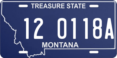 MT license plate 120118A