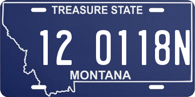 MT license plate 120118N