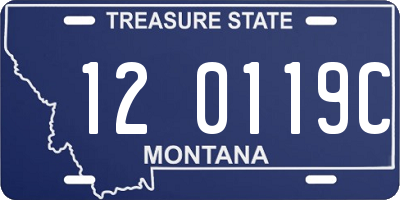 MT license plate 120119C