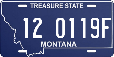 MT license plate 120119F
