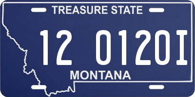 MT license plate 120120I