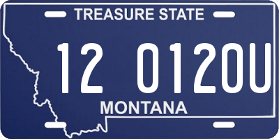 MT license plate 120120U