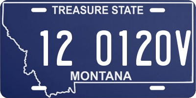 MT license plate 120120V
