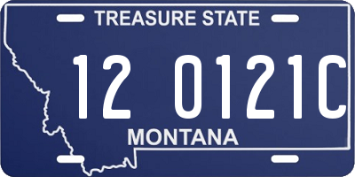 MT license plate 120121C
