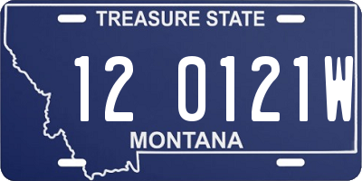 MT license plate 120121W