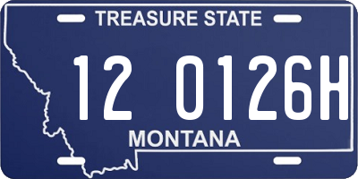 MT license plate 120126H