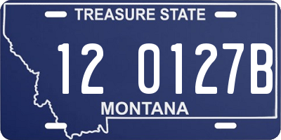 MT license plate 120127B