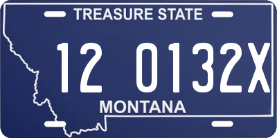 MT license plate 120132X