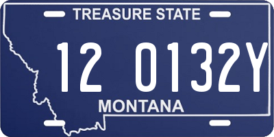 MT license plate 120132Y