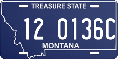 MT license plate 120136C