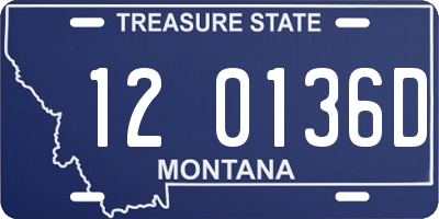 MT license plate 120136D