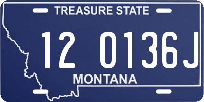 MT license plate 120136J
