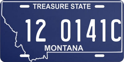 MT license plate 120141C