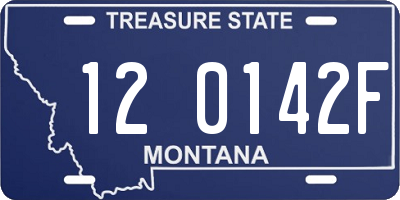 MT license plate 120142F