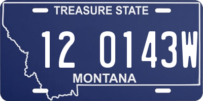 MT license plate 120143W
