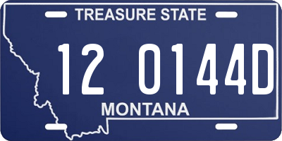 MT license plate 120144D