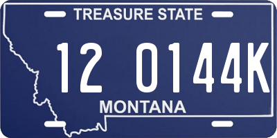 MT license plate 120144K