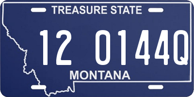 MT license plate 120144Q