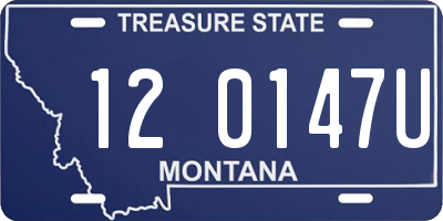 MT license plate 120147U