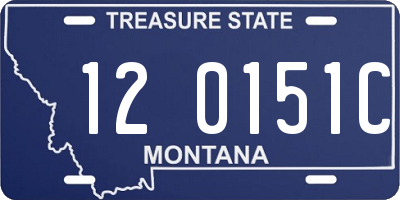 MT license plate 120151C