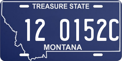 MT license plate 120152C