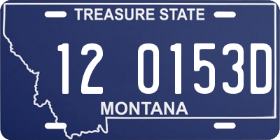 MT license plate 120153D