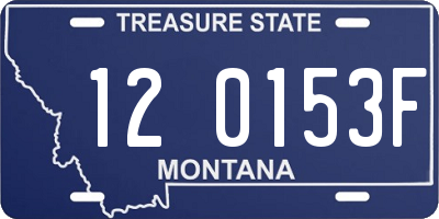 MT license plate 120153F