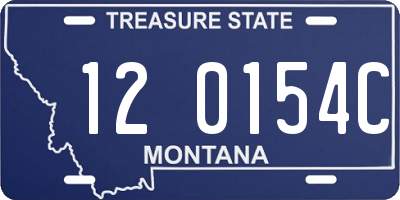 MT license plate 120154C