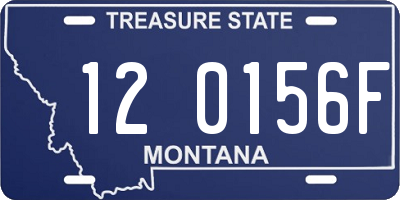 MT license plate 120156F