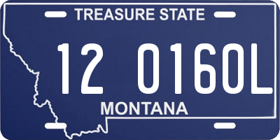 MT license plate 120160L
