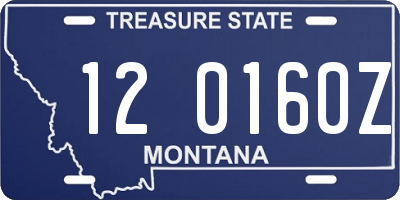 MT license plate 120160Z