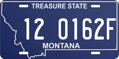 MT license plate 120162F
