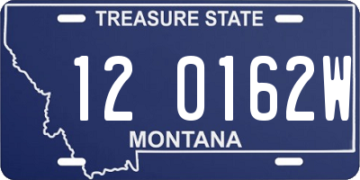 MT license plate 120162W