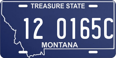 MT license plate 120165C