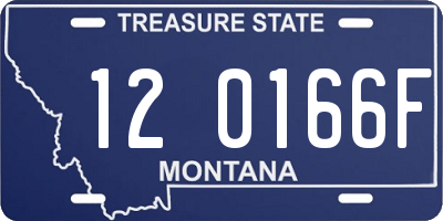 MT license plate 120166F
