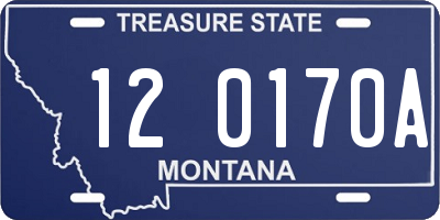 MT license plate 120170A